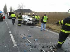 Čelní střet s náklaďákem na Královéhradecku - Hřibsko, Vlčkovice