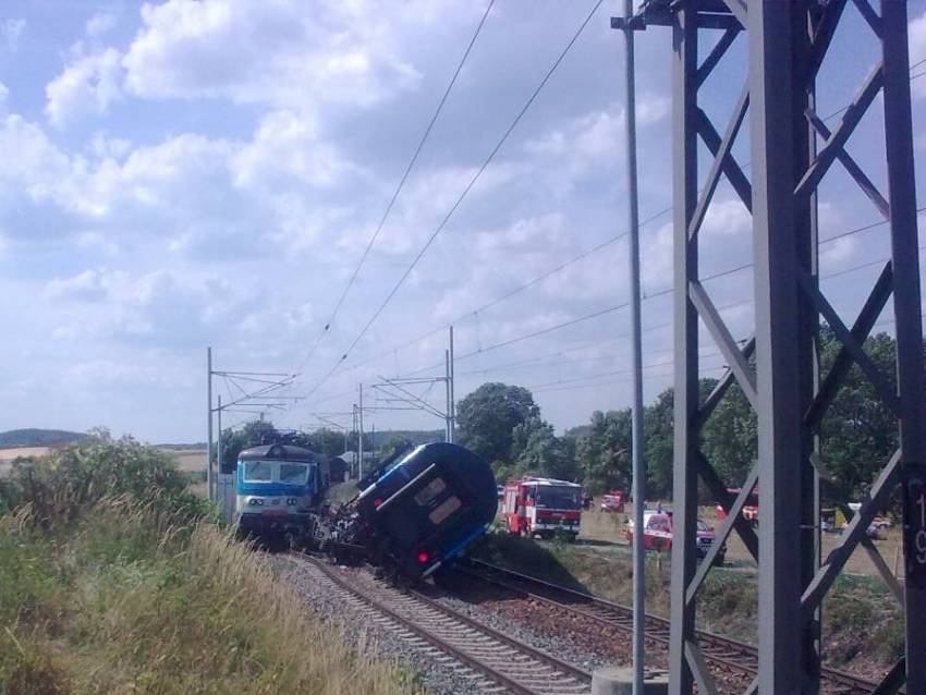 Nehoda dvou vlaků na Klatovsku: 50 lidí zraněno, 7 středně těžce - Horažďovice-předměstí