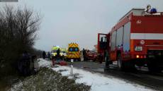 Čelní srážka dvou vozidel u Lanškrouna si vyžádala sedm zraněných