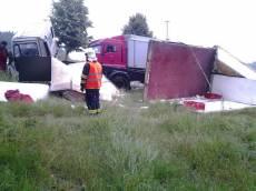 U Štoků se střetll kamion s nákladním vozidlem