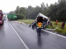 U Štoků se střetll kamion s nákladním vozidlem - u Štoků